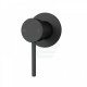 Euro 65mm Matt Black Solid Brass Wall Mixer for Bathtub and Basin